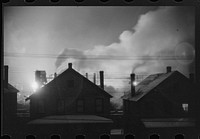 [Untitled photo, possibly related to: The Bessemers "blooming" at the Jones and Laughlin Steel Company in Aliquippa, Pennsylvania]. Sourced from the Library of Congress.