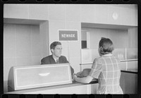 [Untitled photo, possibly related to: At the ticket counter in the municipal airport in Washington, D.C.]. Sourced from the Library of Congress.