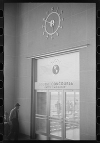 [Untitled photo, possibly related to: Doors leading to the field from the waiting room at the municipal airport in Washington, D.C.]. Sourced from the Library of Congress.