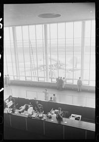 [Untitled photo, possibly related to: In the main waiting room at the municipal airport in Washington, D.C.]. Sourced from the Library of Congress.