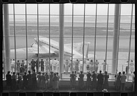 [Untitled photo, possibly related to: In the main waiting room of the municipal airport in Washington, D.C.]. Sourced from the Library of Congress.