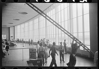 [Untitled photo, possibly related to: In the main waiting room at the municipal airport in Washington, D.C.]. Sourced from the Library of Congress.