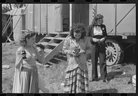 At the "girlie" show at the fair in Rutland, Vermont. Sourced from the Library of Congress.