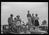 [Untitled photo, possibly related to: Spectators at the Champlain Valley Exposition, Essex Junction, Vermont]. Sourced from the Library of Congress.