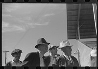 Spectators watching sulky races at the Rutland Fair, Rutland, Vermont. Sourced from the Library of Congress.