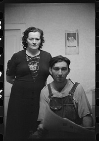 [Untitled photo, possibly related to: Mr. and Mrs. William Gaynor, FSA (Farm Security Administration) dairy farmers, near Fairfield, Vermont]. Sourced from the Library of Congress.