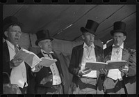 [Untitled photo, possibly related to: Ballad singers at the "World's Fair" in Tunbridge, Vermont]. Sourced from the Library of Congress.