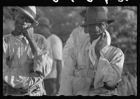 FSA (Farm Security Administration) borrowers at a group meeting near Christiansted, St. Croix, Virgin Islands. Sourced from the Library of Congress.