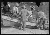 French Village, a small settlement on St. Thomas Island, Virgin Islands. French fishermen selling the day's catch. Sourced from the Library of Congress.