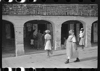 Along one of the main streets in Christiansted, Virgin Islands. Sourced from the Library of Congress.