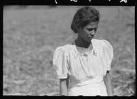 [Untitled photo, possibly related to: Wife of a farm laborer who was working in a sugar field near Guanica, Puerto Rico]. Sourced from the Library of Congress.