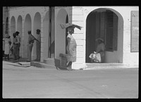 Along one of the main streets in Christiansted, Virgin Islands. Sourced from the Library of Congress.