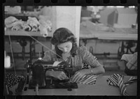 [Untitled photo, possibly related to: In the Everglades needlework factory, San Juan, Puerto Rico]. Sourced from the Library of Congress.