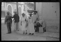 At a street corner in Charlotte Amalie, St. Thomas, Virgin Islands. Sourced from the Library of Congress.