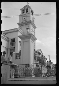 [Untitled photo, possibly related to: Yabucoa, Puerto Rico. At a strike meeting]. Sourced from the Library of Congress.