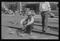 [Untitled photo, possibly related to: "Sittin' on the tracks." Mining town, Osage, West Virginia]. Sourced from the Library of Congress.