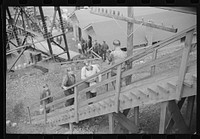 [Untitled photo, possibly related to: Change of shift, coal mine, Maidsville, West Virginia]. Sourced from the Library of Congress.
