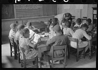 [Untitled photo, possibly related to: Primary class in new school, Prairie Farms, Montgomery, Alabama]. Sourced from the Library of Congress.