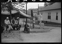 [Untitled photo, possibly related to: Picketing. Copper miners on strike waiting for scabs to come out of mines. Ducktown, Tennessee]. Sourced from the Library of Congress.