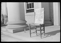 Poster outside one of University of North Carolina buildings, Chapel Hill, North Carolina. Sourced from the Library of Congress.