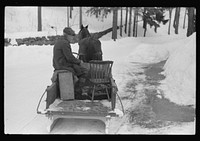 [Untitled photo, possibly related to: Mr. G.W. Clarke, who is seventy-one years old and has always lived in Vermont brings his butter to town on Saturday to sell to his customers in Woodstock, Vermont]. Sourced from the Library of Congress.