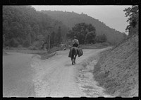 Rural postman who delivers mail to the mountain families up the side roads and creek beds. Near Jackson, Kentucky. Sourced from the Library of Congress.