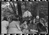 [Untitled photo, possibly related to: Friends of the deceased's family, at an annual memorial meeting in the family cemetery. In the mountains near Jackson, Kentucky. See general caption no. 1]. Sourced from the Library of Congress.