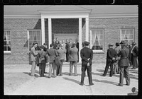 Governor Hooey with members of Caswell County Communities at the dedication of the new Anderson High School building. Caswell County, North Carolina. Sourced from the Library of Congress.