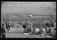 [Untitled photo, possibly related to: Spectators picnicking before the Point to Point cup race, of the Maryland Hunt Club, Worthington Valley, near Glyndon, Maryland]. Sourced from the Library of Congress.
