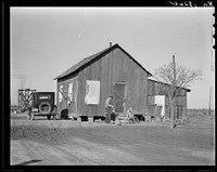 Housing for Oklahoma refugees. California. Sourced from the Library of Congress.