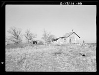Residence of John Scott near Ringgold County, Iowa. He is a hired farm hand, but has had no recent work other than Works Progress Administration (WPA) by Russell Lee