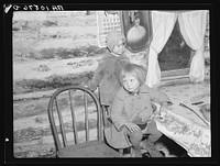 Two of the Bodray children in their home near Tipler, Wisconsin by Russell Lee