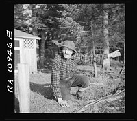 John Today, an old miner now receiving six dollars and sixty-five cents a month on relief. He is a single shacker in Iron County, Michigan by Russell Lee