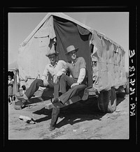 Two boys from New Mexico now in California to work in the harvests. Sourced from the Library of Congress.