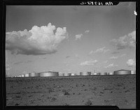 Oil tank farm near Odessa, Texas by Dorothea Lange