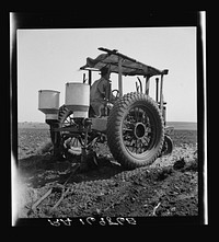 Tractor and operator. Navarro, Texas. Sourced from the Library of Congress.