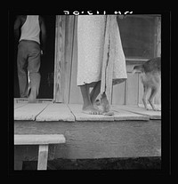 Front porch of sharecropper's cabin. Coahoma County, Mississippi. Sourced from the Library of Congress.