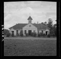 Hickory Mount grange holds its meeting in an old school building, only white farmers attend. Chatham County, North Carolina. Sourced from the Library of Congress.