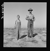 [Untitled photo, possibly related to: George Cleaver, new farmer, has five boys. The three older boys, ages twelve, sixteen, and eighteen, are needed at home to develop the farm and do not go to school. Malheur County, Oregon]. Sourced from the Library of Congress.
