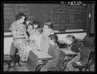 Education in rural school. Williams County, North Dakota by Russell Lee