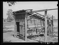 Shed used by former sharecropper. Southeast Missouri Farms by Russell Lee