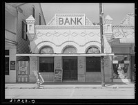 Vacant bank building. Saint Martinville, Louisiana by Russell Lee