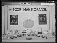 Poster in agricultural exhibit. South Louisana Fair, Donaldsonville, Louisiana by Russell Lee