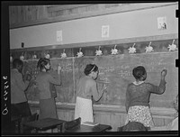 Students in Lakeview school. Arkansas by Russell Lee