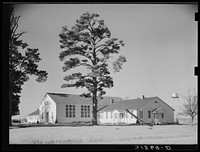 School and community hall. Lakeview Project, Arkansas by Russell Lee
