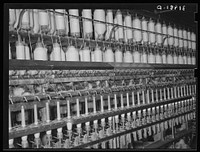 Thread-making machinery. Laurel cotton mill, Laurel, Mississippi by Russell Lee