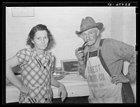 Mr. and Mrs. Ernest Milton, pioneers at El Indio, Texas by Russell Lee
