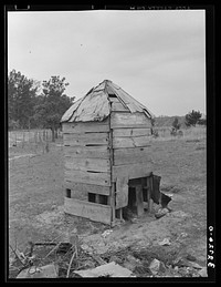 Privy of  sharecropper near Marshall, Texas by Russell Lee