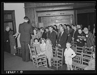 [Untitled photo, possibly related to: Meeting of Parent Teachers Association in grade school. San Augustine, Texas] by Russell Lee