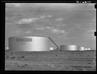 Oil tanks near Midland, Texas by Russell Lee